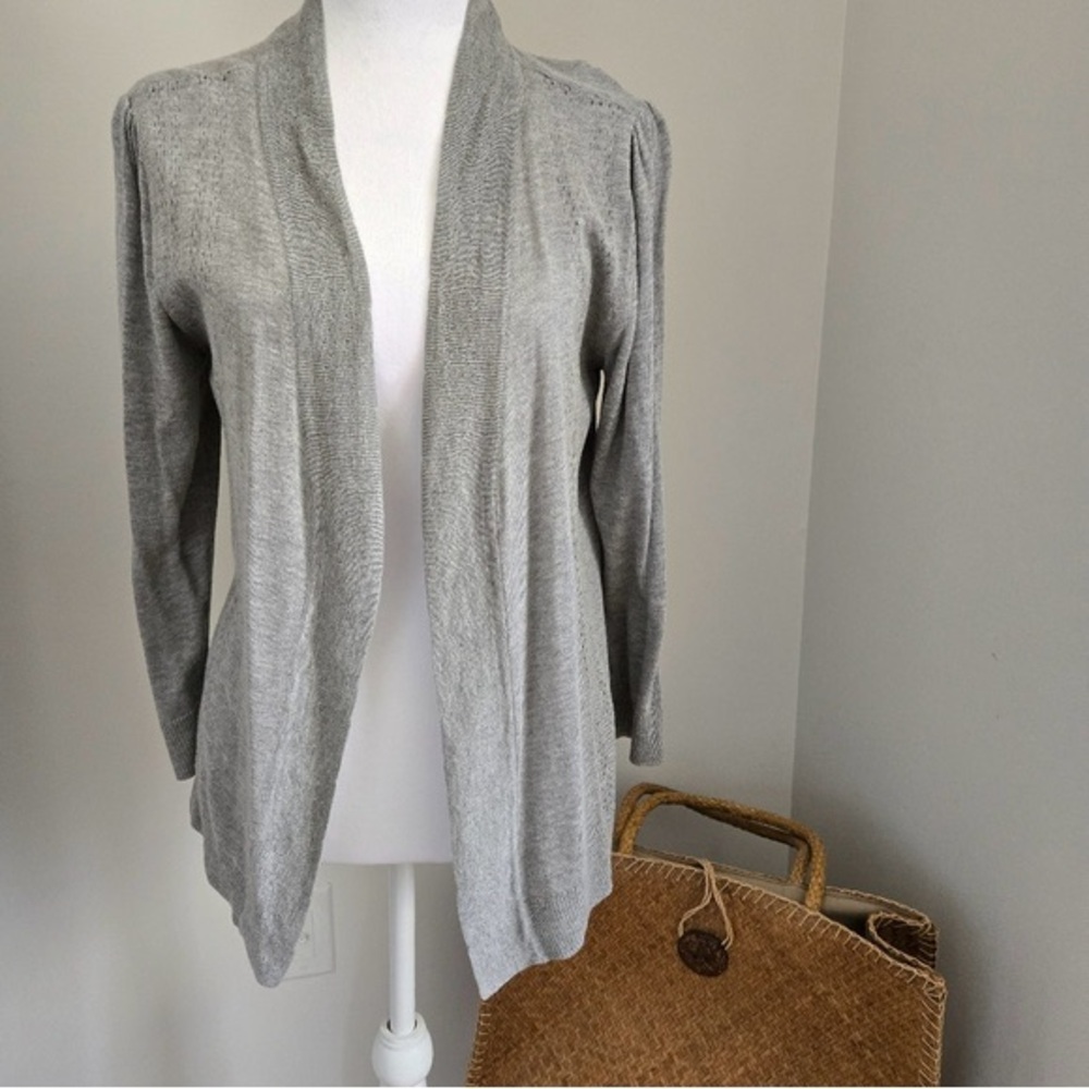 Belldini Gray Womens Open Front Cotton Cardigan New